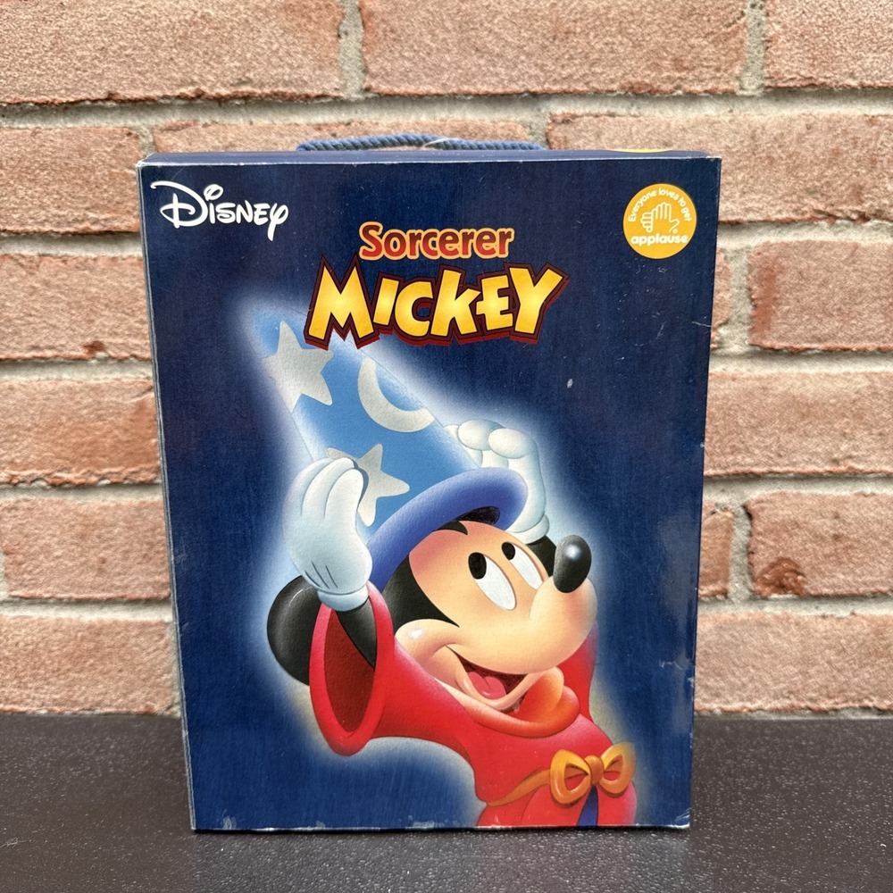 Sorcerer Mickey Mouse Applause Fantasia Plush 1990 VTG Box Tag Disney Doll Toy - Picture 2 of 12